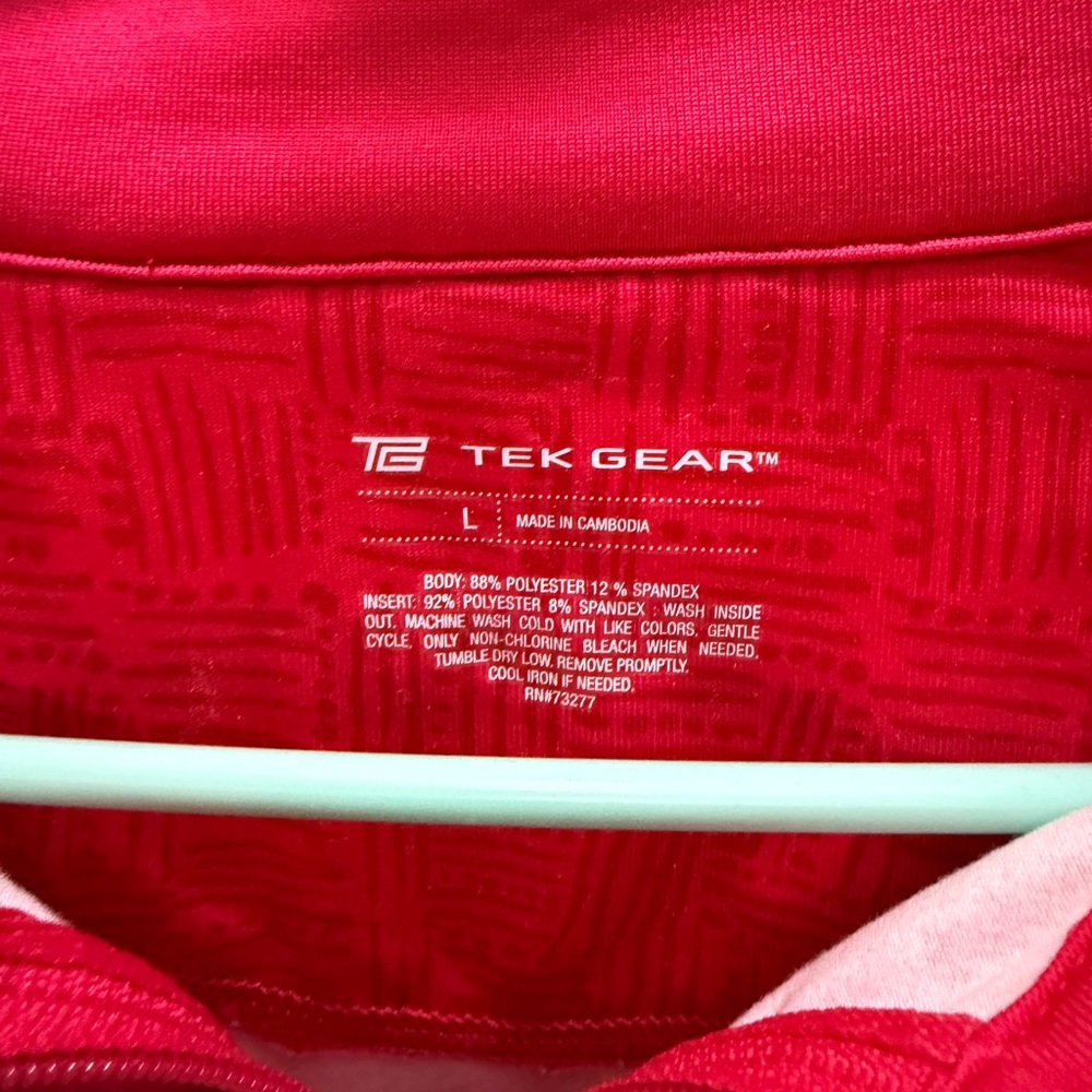 tek gear Raspberry Red Quarter-Zip Athletic Pullover - Picture 2 of 2